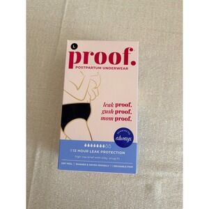 Proof Postpartum Underwear Large Black New High Rise Super Heavy Leak Protection